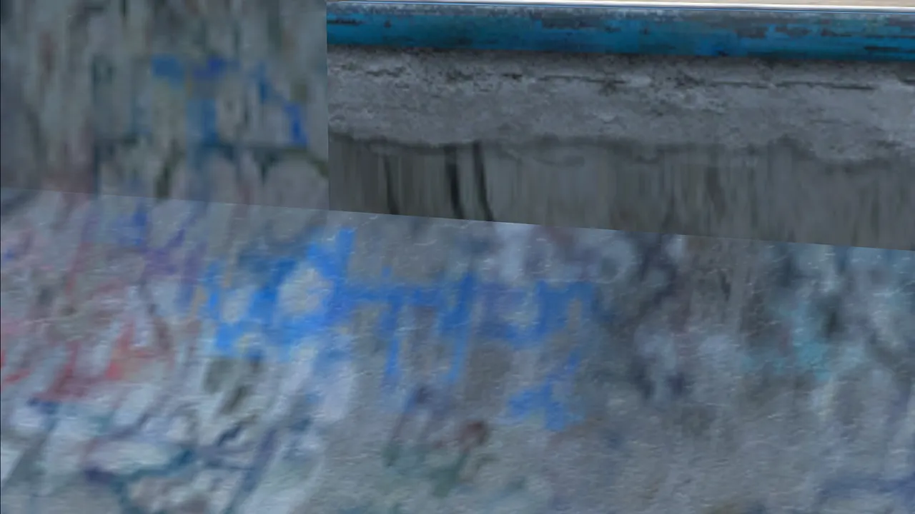 Tagged concrete wall in Cretepark, close up, original textures