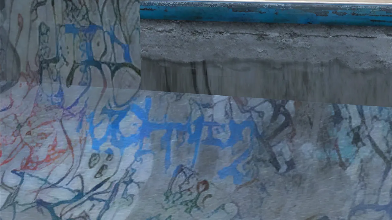 Tagged concrete wall in Cretepark, close up, HD textures